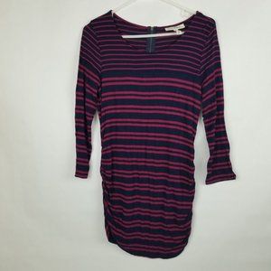 Jessica Simpson Maternity Mini Dress Size S Pink/Blue Stripe